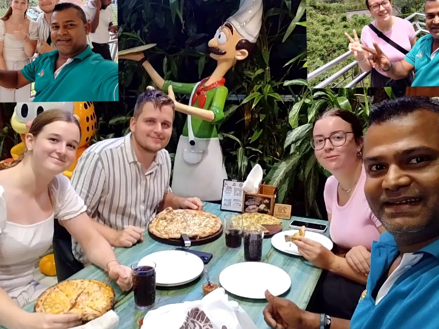 Guests sharing a local food experience with Thilak